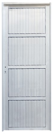 Puerta aluminio blanco 25mm ciega 70 x 200